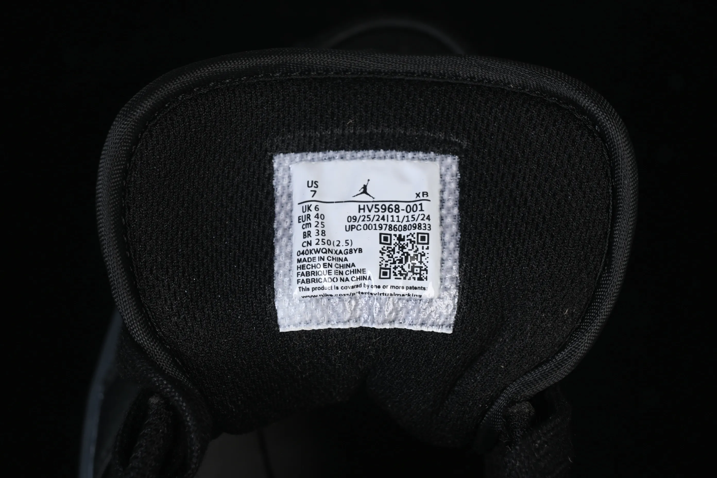 All categories Air Jordan Jordan series basketball shoes Air Jordan 1 Low Air Jordan 1 Low AJ1 Joe 1 black and white canvas leather low-top cultural basketball shoes HV5968-001